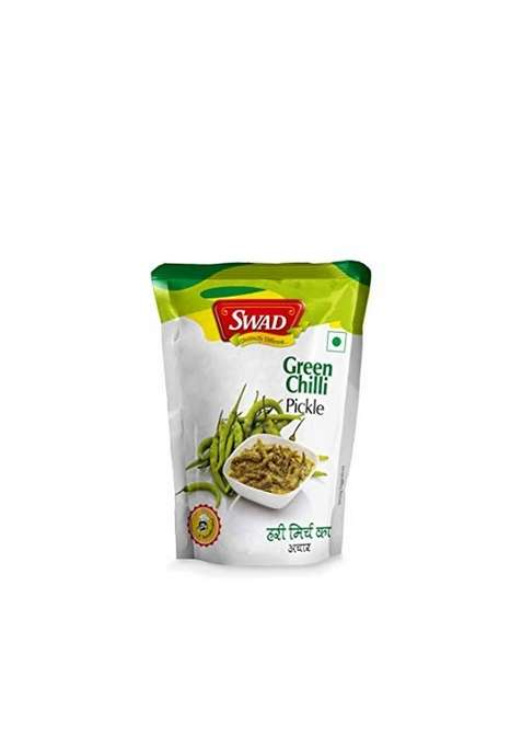Swad Delicious Green Chilli Pickle Hari Mirchi Achar 200 Gm Pack Of 8