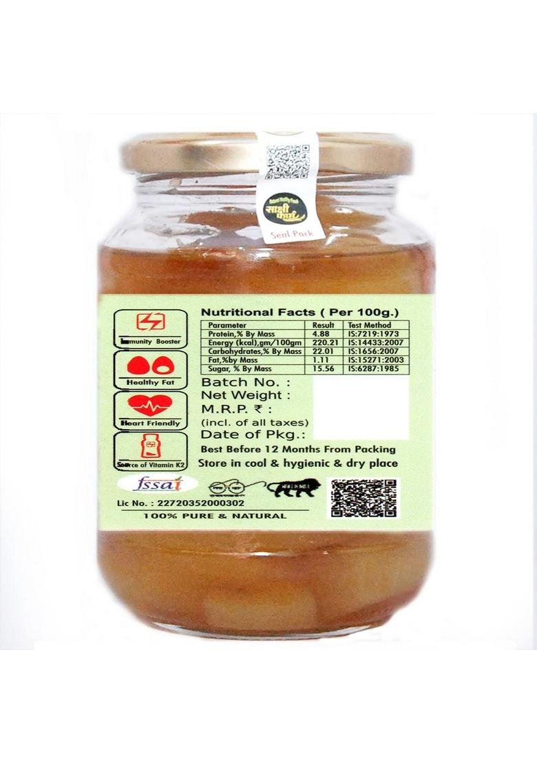 Sakshi Farms | Homemade Organic Apple Murabba With Honey And Sugar Free 450Gms Pack Good For Health Natural Immunity Booster Seb Ka ''Natural Pure Hygienic''
