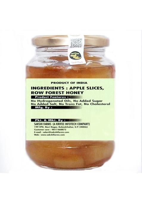 Sakshi Farms | Homemade Organic Apple Murabba With Honey And Sugar Free 450Gms Pack Good For Health Natural Immunity Booster Seb Ka ''Natural Pure Hygienic''