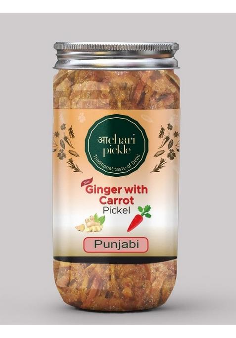Achari Pickles Ginger With Carrot Mix Pickle Punjabi 400 Gm Ghar Ka Achar