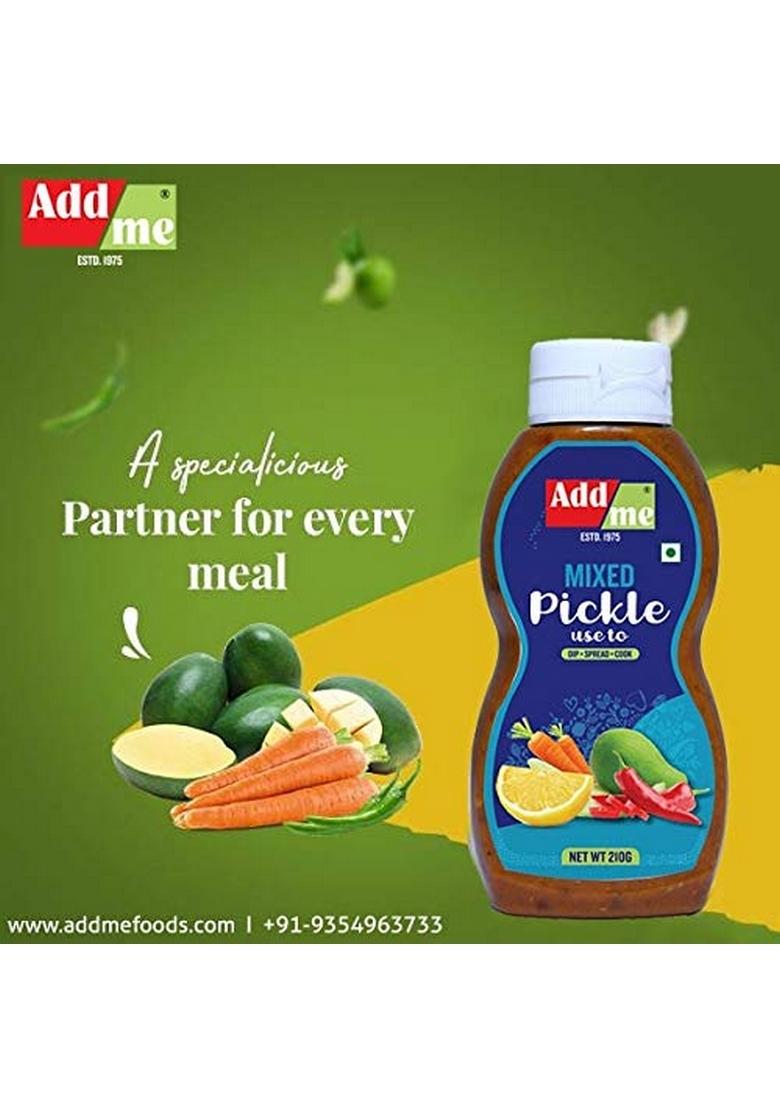 Add Me Home Made Mixed Pickle Chutneys 210Gm Mix Achar Chutney Masala Of Mango Chilli Lemon Ginger Red 210 G