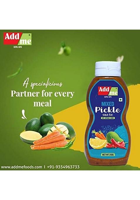 Add Me Home Made Mixed Pickle Chutneys 210Gm Mix Achar Chutney Masala Of Mango Chilli Lemon Ginger Red 210 G