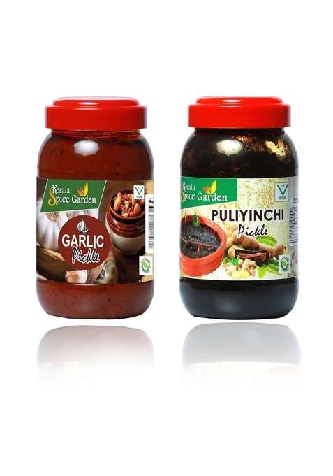 Kerala Spice Garden Garlic Puliyinchi Pickle |100 Natural | Style Combo 500G Tamarind 2 X 500 G