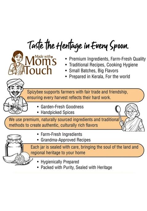 Spizybee Premium Tuna Fish Pickle | Authentic Kerala Style 550G Glass Jar Pack