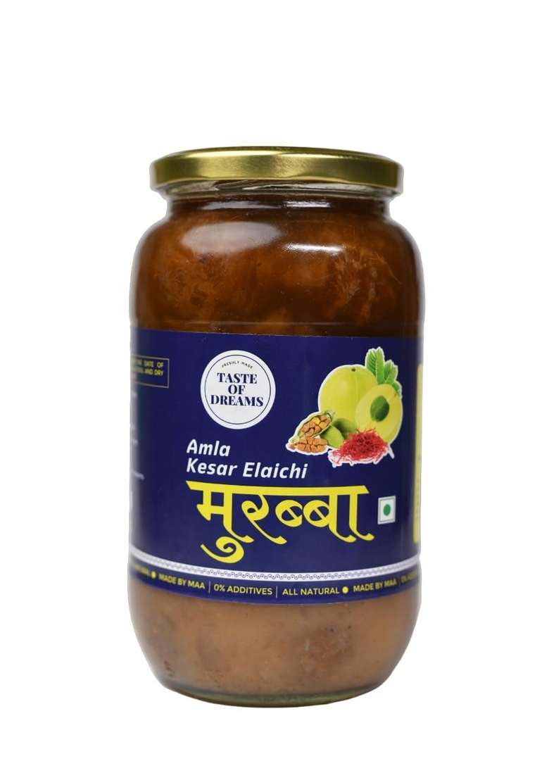 Taste Of Dreams Amla Kesar Elaichi Murabba 250G | Fresh Preserve Natural Sweet Tangy Vegetarian Indian Traditional - Indya