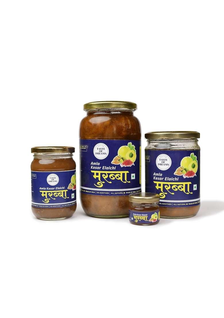 Taste Of Dreams Amla Kesar Elaichi Murabba 250G | Fresh Preserve Natural Sweet Tangy Vegetarian Indian Traditional - Indya