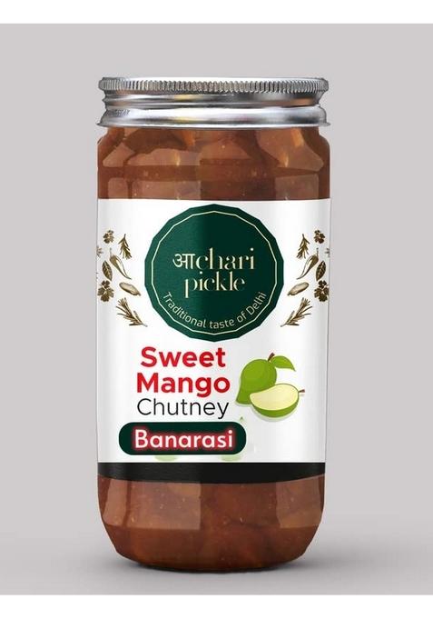 Achari Pickles Banarasi Sweet Mango Chutney Galka With Jeera 400G Khatta Meetha Without Oil Jam Mother’S Recipe | Organic North Indian Pickle| Traditional Home Made Achaar