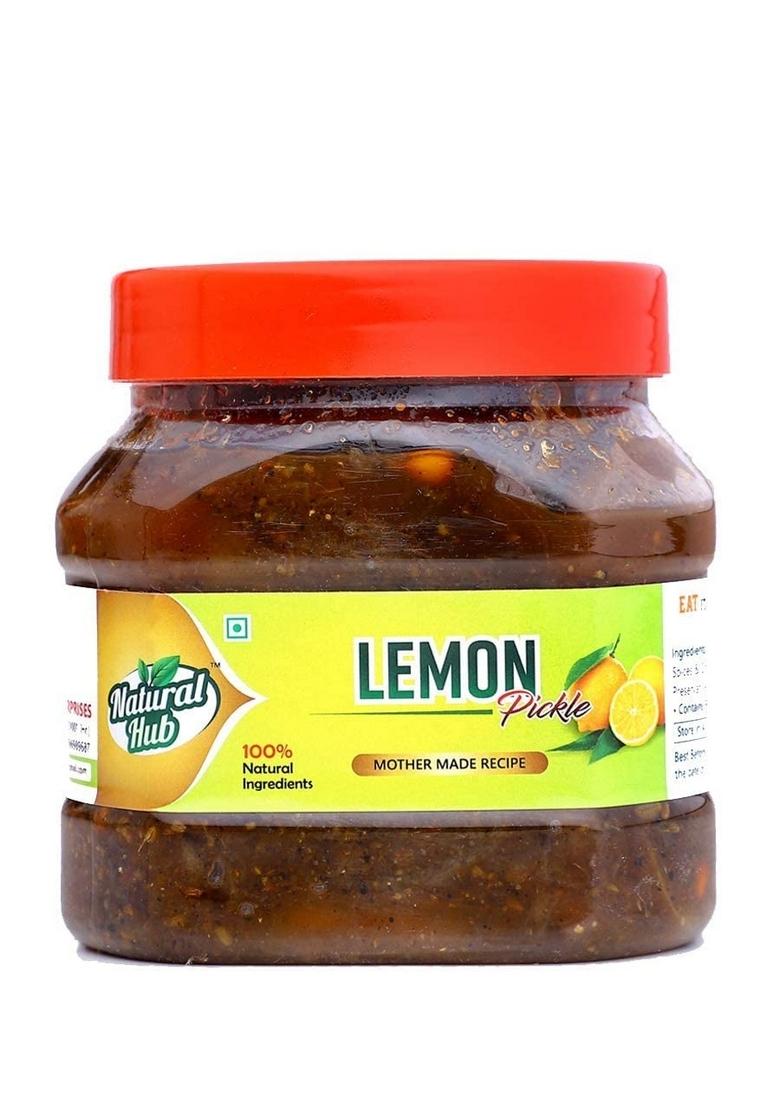 Natural Hub Presents Khatta Meetha Lemon Pickle Mother Made Recipe With 100 Ingredients No Added Flavors| 500Gms|