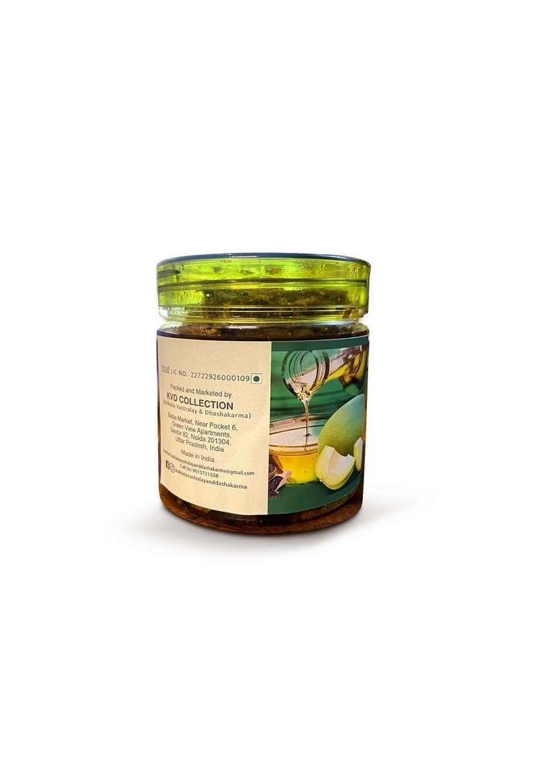 Kvd Collection Pure Mango Pickle In Oil Home Made Achaar 250Gram It Bring Life To Your Food No Artificial Colors Flavors And Preservatives Zip Lock Packed - Indya