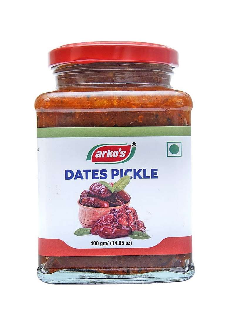 Arkos Homemade Dates Pickle 400 Indian Traditional Khajoor Ka Achaar | 100 Natural Ingredients Taareekh No Added Sugar Artificial Flavours And Colors - Indya