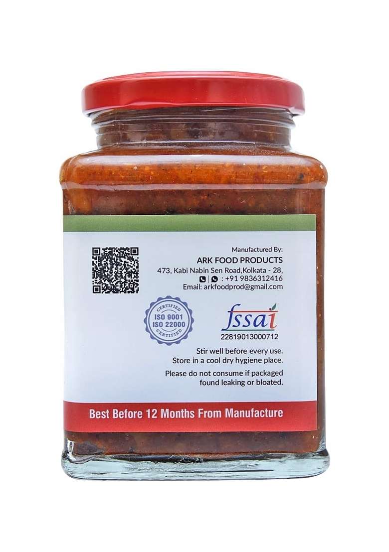 Arkos Homemade Dates Pickle 400 Indian Traditional Khajoor Ka Achaar | 100 Natural Ingredients Taareekh No Added Sugar Artificial Flavours And Colors - Indya