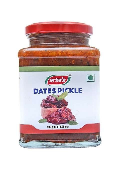Arkos Homemade Dates Pickle 400 Indian Traditional Khajoor Ka Achaar | 100 Natural Ingredients Taareekh No Added Sugar Artificial Flavours And Colors