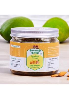 Growing Villagers Sweet Mango Chunda Lacha Marwadi Special Kesar Badam Aam Ka Halwa 600 Gram Jar