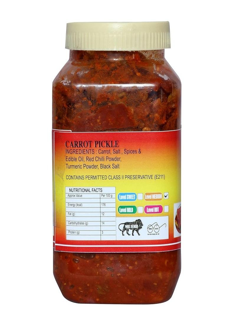 Daily Food Homemade Organic Natural Dry Carrot Pickle Gajar Ka Achar 400G