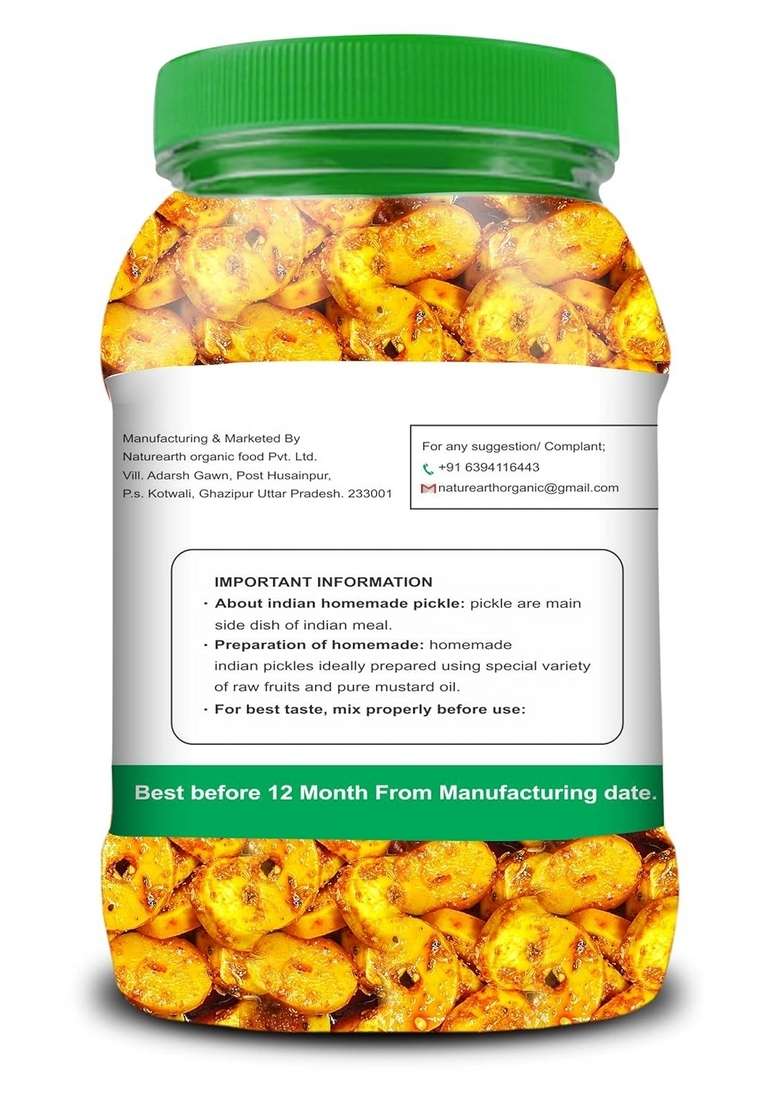 Naturearth 100 Natural Bamboo Pickle Amda Mix Veg 600 G Primium Quality Achar - Indya