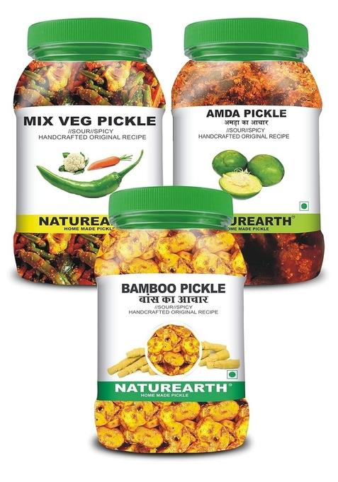 Naturearth 100 Natural Bamboo Pickle Amda Mix Veg 600 G Primium Quality Achar