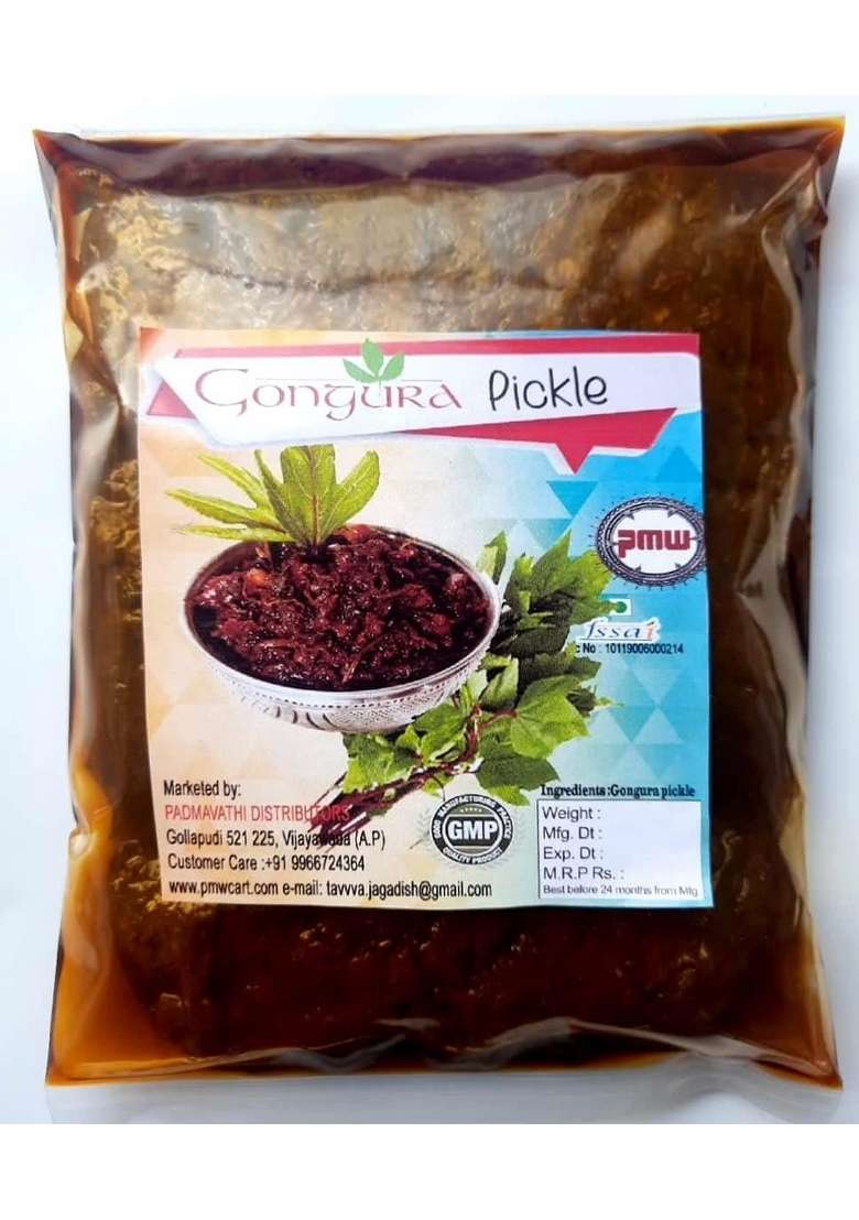 Pmw Gongura Pickle Home Made 450 Grams - Indya