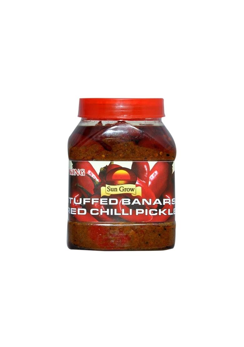 Sun Grow Combo Organic Home Made Punjabi Mango Pickle 1Kg Stuffed Banarasi Red Chilli