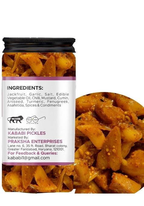 Kababi Lucknowi Kathal Lehsun Ka Achar I Homemade Tasty Pickle 400 Gm Jackfruit Garlic Taste Bhi Health Organic