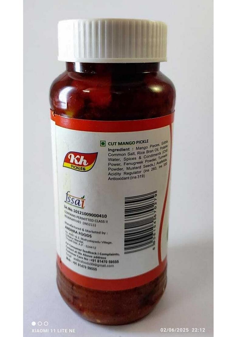 Kh Pickles Cut Mango Pickle 500G|Authentic Telugu Style Avakai Aam Achar| Traditional South Indian Taste| Homemade Andhra