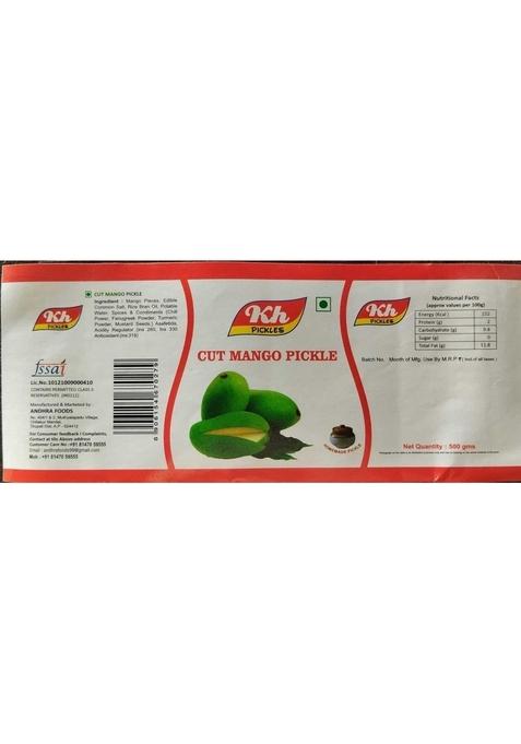 Kh Pickles Cut Mango Pickle 500G|Authentic Telugu Style Avakai Aam Achar| Traditional South Indian Taste| Homemade Andhra
