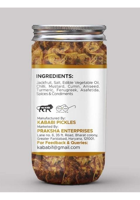 Kababi Banarasi Jackfruit Pickle Homemade Fresh Kathal Ka Aachar 400G Mother'S Recipe|Organic North Indian Pickle|Healthy Pickle|Traditional Home Made Achaar