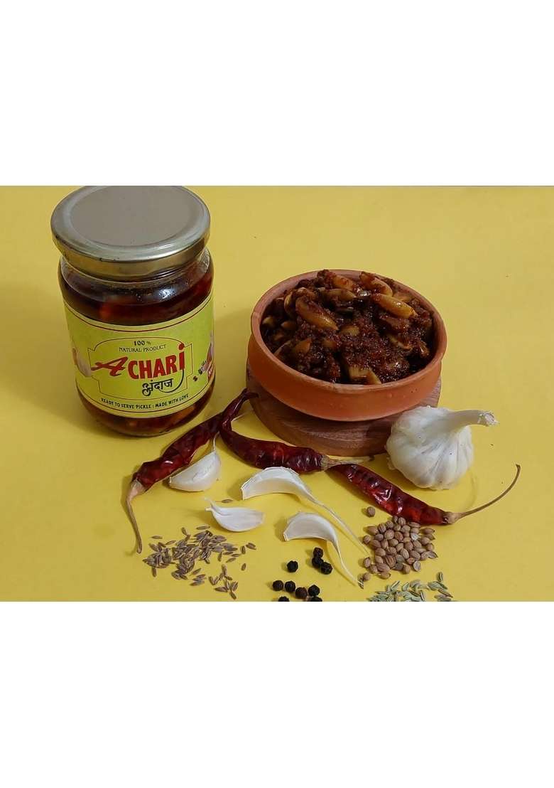 Achari अंदाज़ अंदाज़ Garlic Pickle 250Gm - Indya