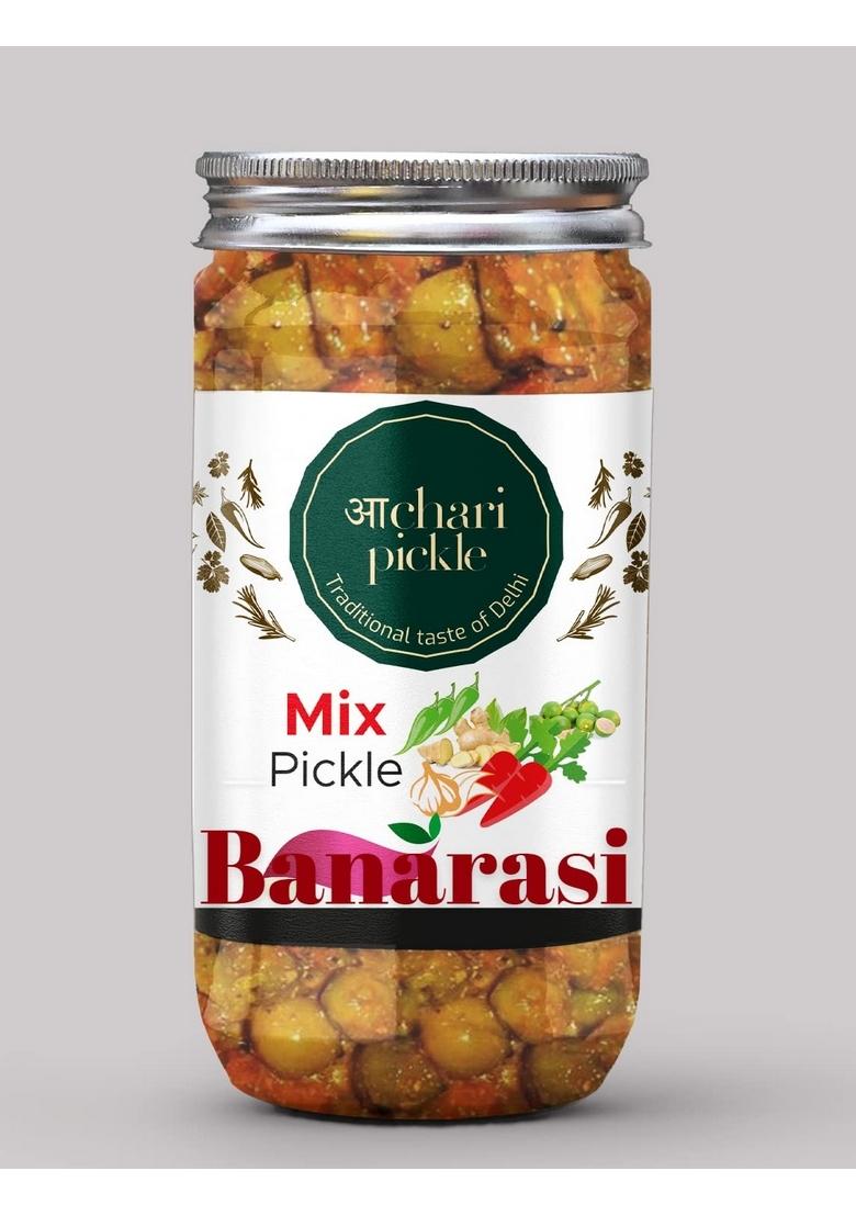 Achari Pickles Banarasi Mix Vegetable Pickle Homemade Aachar 400G Mother’S Recipe | Organic North Indian Healthy Traditional Home Made Achaar