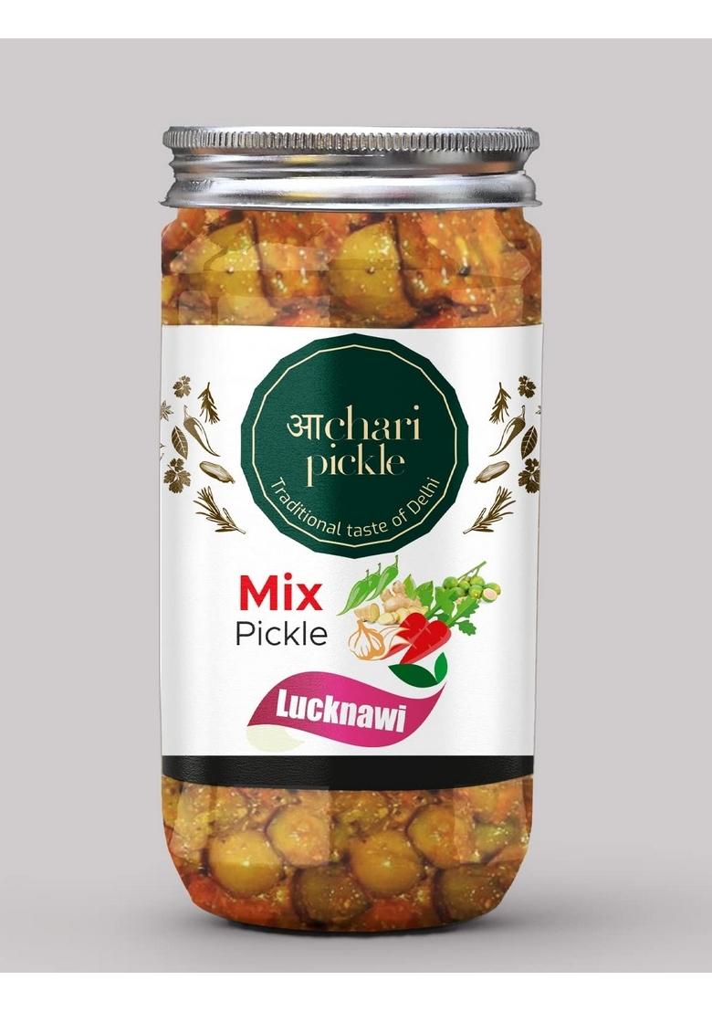 Achari Pickles Lucknawi Mix Vegetable Pickle Homemade Aachar 400G Mother’S Recipe | Organic North Indian Healthy Traditional Home Made Achaar