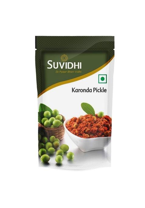 Suvidhi Karonda Pickle Red Chilli Thecha Green Thech No Garlic 100Gm Each Pack Of 12 4