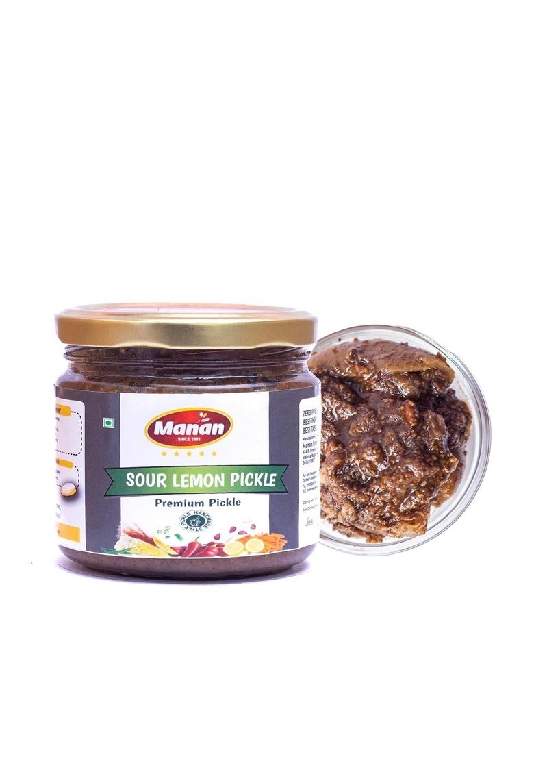 Manan | Homemade Sour Lime Lemon Pickle In Fresh 300Gm Authentic Tangy Spicy And Zesty Indian Delight With Natural Ingredients Aromatic Spices Ajwaini Khatta Nimbu Ka Achaar Pickles