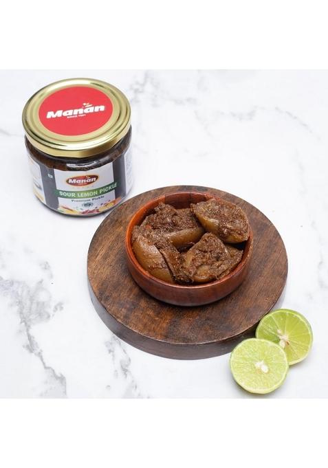 Manan | Homemade Sour Lime Lemon Pickle In Fresh 300Gm Authentic Tangy Spicy And Zesty Indian Delight With Natural Ingredients Aromatic Spices Ajwaini Khatta Nimbu Ka Achaar Pickles