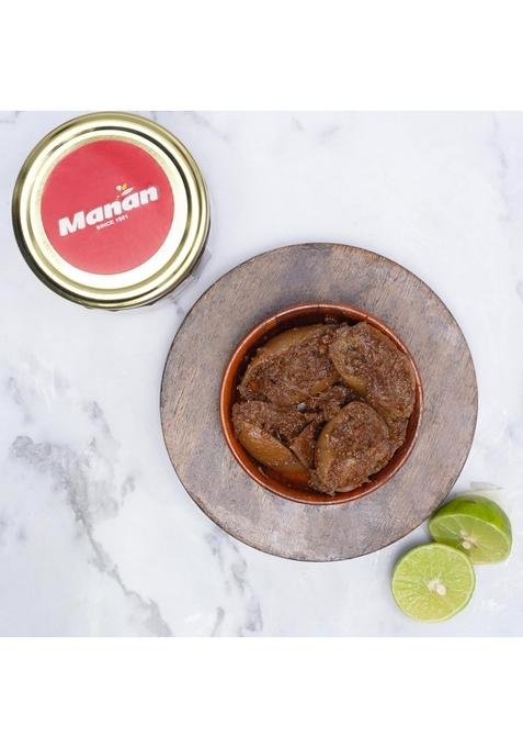 Manan | Homemade Sour Lime Lemon Pickle In Fresh 300Gm Authentic Tangy Spicy And Zesty Indian Delight With Natural Ingredients Aromatic Spices Ajwaini Khatta Nimbu Ka Achaar Pickles