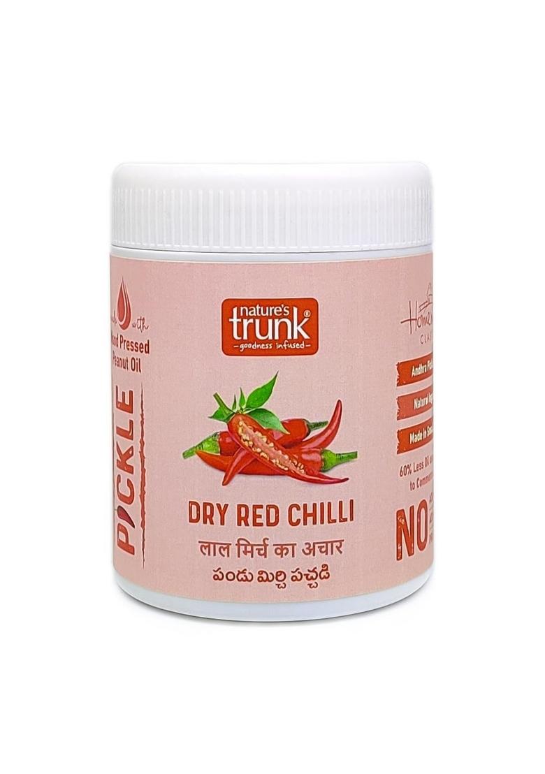 Nature'S Trunk Dry Red Chilli Pickle 500G Hdpe Jar | Lal Mirchi Ka Achar With Anti Oxidants Nutrients Pure Healthy Homemade Traditional Pandu Mirapakaya Pachadi