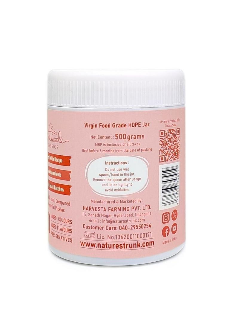 Nature'S Trunk Dry Red Chilli Pickle 500G Hdpe Jar | Lal Mirchi Ka Achar With Anti Oxidants Nutrients Pure Healthy Homemade Traditional Pandu Mirapakaya Pachadi