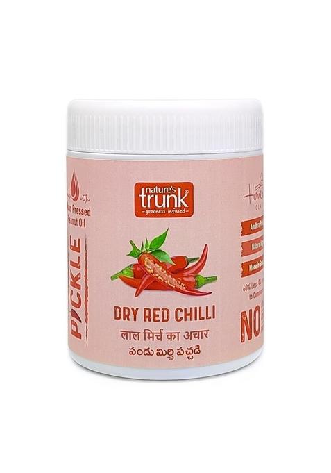 Nature'S Trunk Dry Red Chilli Pickle 500G Hdpe Jar | Lal Mirchi Ka Achar With Anti Oxidants Nutrients Pure Healthy Homemade Traditional Pandu Mirapakaya Pachadi