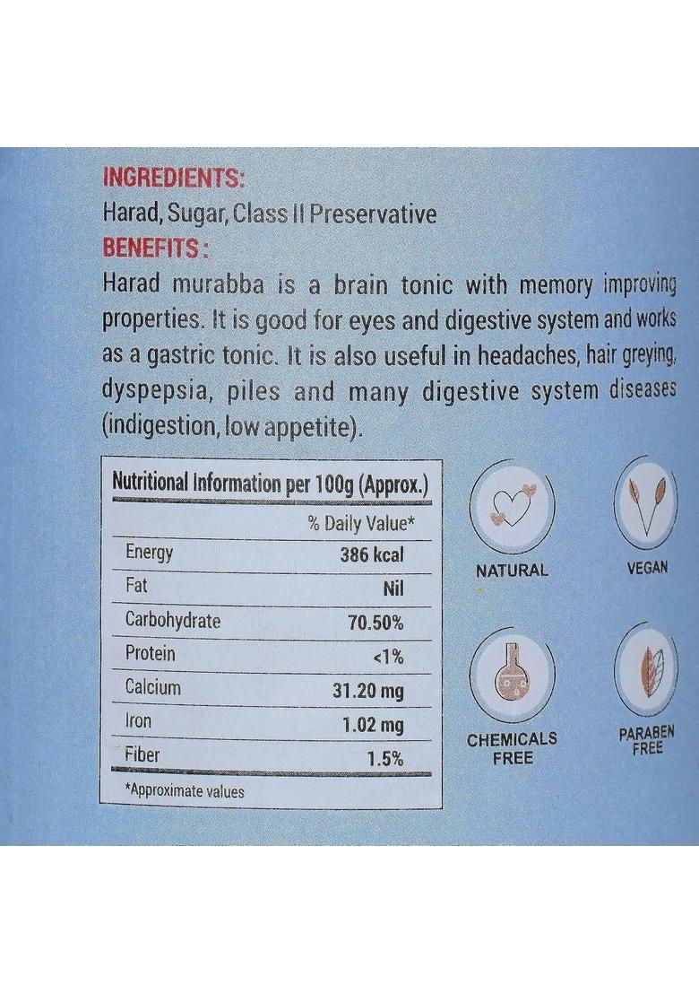 Sunrise Agriland Development Research Pvt Ltd Natural Homemade Organic Fresh Sweet Harad Ka Murabba 800Gm