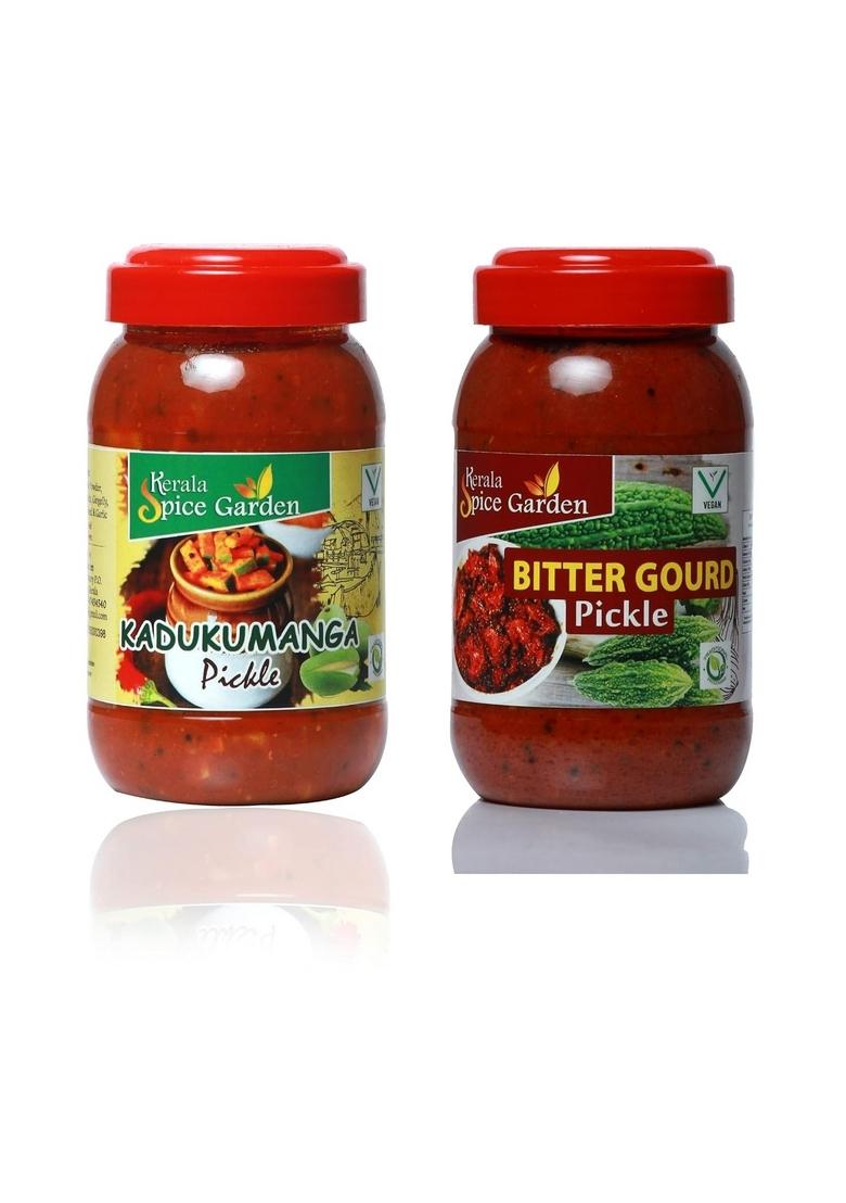 Kerala Spice Garden Kadukumanga Bitter Gourd Pickle | 100 Natural Style Combo 500G Mango 500 G