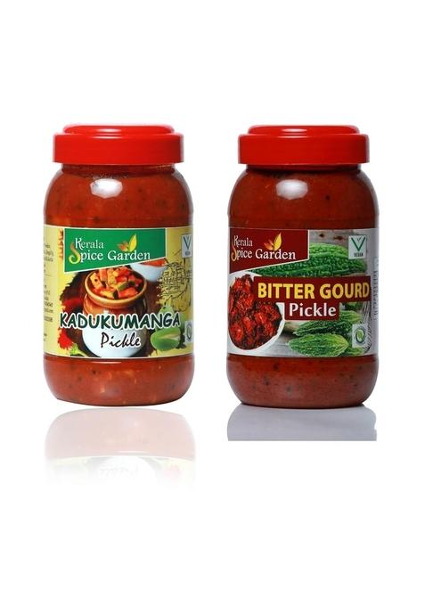 Kerala Spice Garden Kadukumanga Bitter Gourd Pickle | 100 Natural Style Combo 500G Mango 500 G