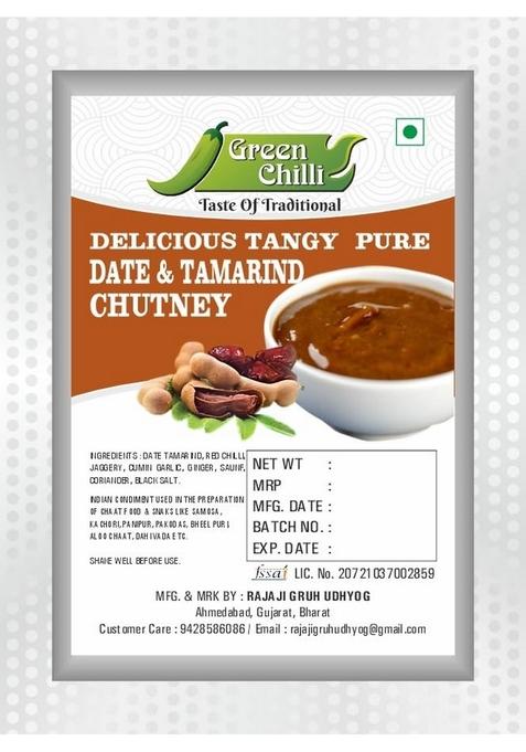Green Chilli Traditional Indian Chutney Set Date Tamarind Garlic Red Sweet Varieties 100 80 90 Grams Pack Of 4