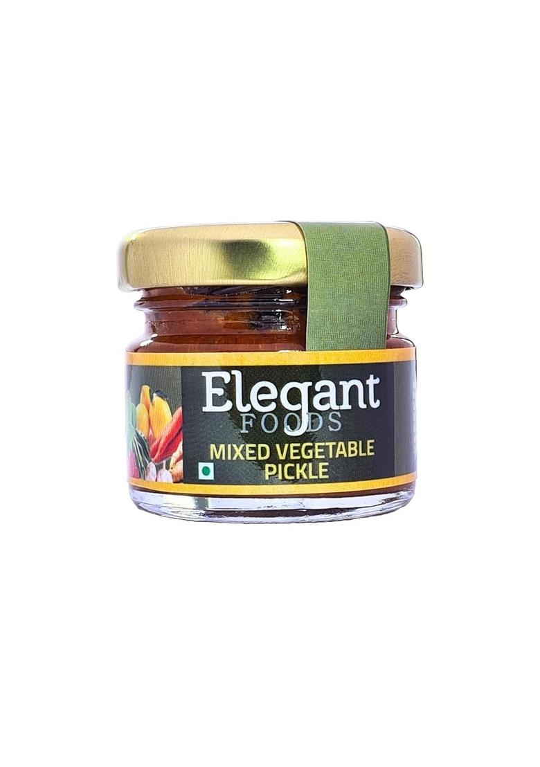 Elegant Mixed Vegetable Pickle In Glass Jar | Perfect Blend Of Farm Fresh Seasonal Vegetables And Healthy Mustard Oil 28 Grams Pack 25