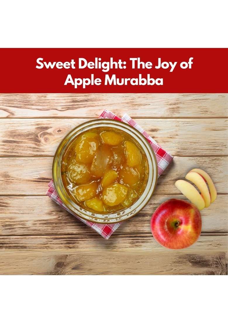 Kanshi Sohan Taj Brand Apple Murabba 1Kg | Naturally Preserved Traditional Indian Sweet Treat In Pet Jar - Indya