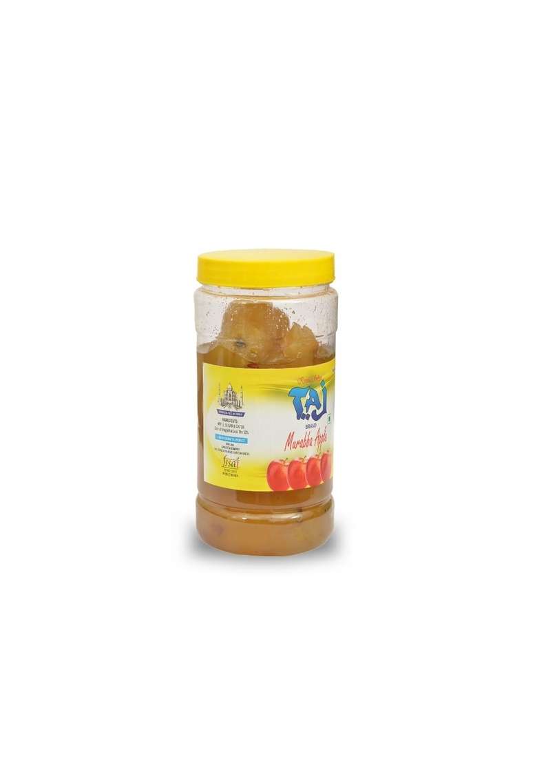 Kanshi Sohan Taj Brand Apple Murabba 1Kg | Naturally Preserved Traditional Indian Sweet Treat In Pet Jar - Indya