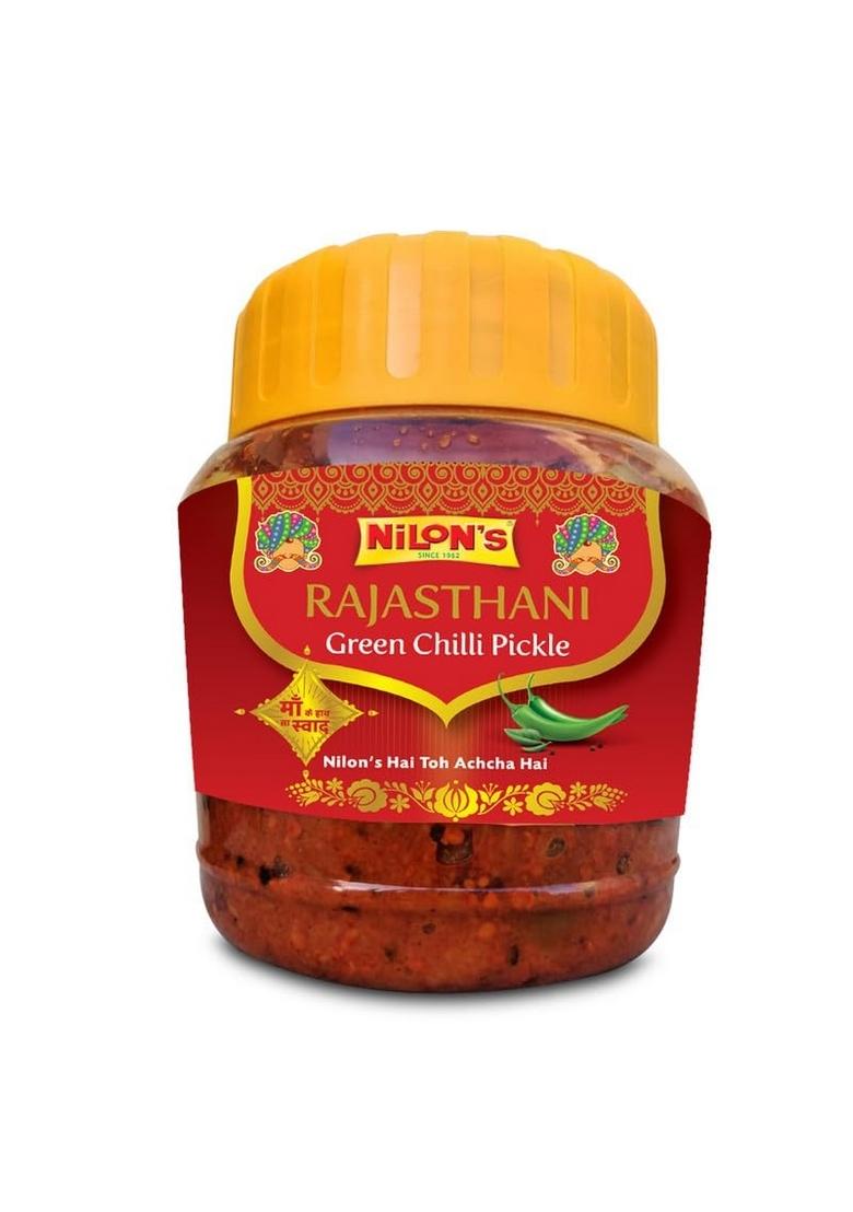 Nilon'S Rajasthani Green Chilli Pickle Pet 500 Gm