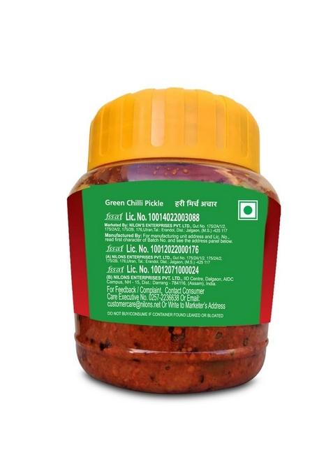 Nilon'S Rajasthani Green Chilli Pickle Pet 500 Gm