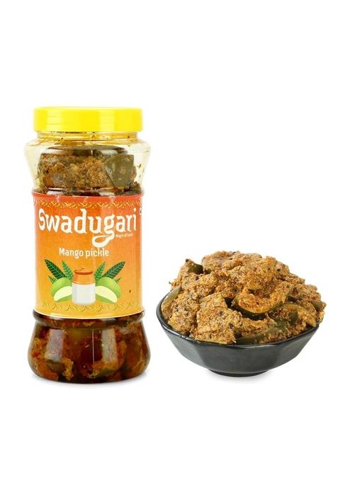 Swadugari Mango Pickle 400 Gm | Homemade Pickles Traditional Aam Ka Achar Less Oil No Chemicals Preservatives