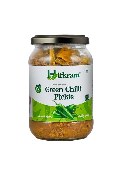 Hitkram 100 Natural Green Chilli Pickle 1Kg Spicy And Tasty Homemade Hari Mirch Ka Achar With No Added Preservatives