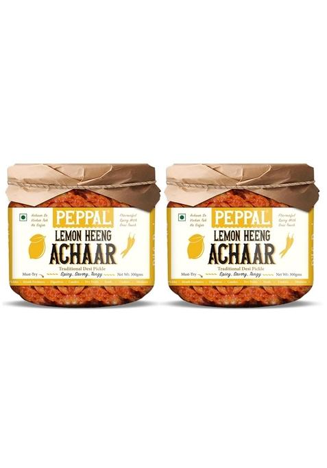 Peppal Lemon Heeng Achaar Authentic Flavor 300 Gm Pickle 2 X G