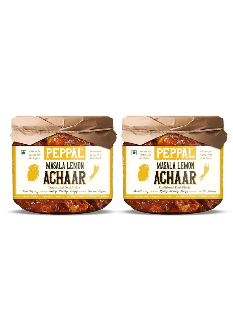 Peppal Masala Lemon Pickle Authentic Flavor 300Gm 2 X 300 G