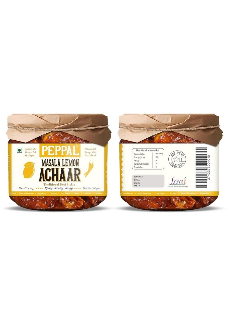Peppal Masala Lemon Pickle Authentic Flavor 300Gm 2 X 300 G